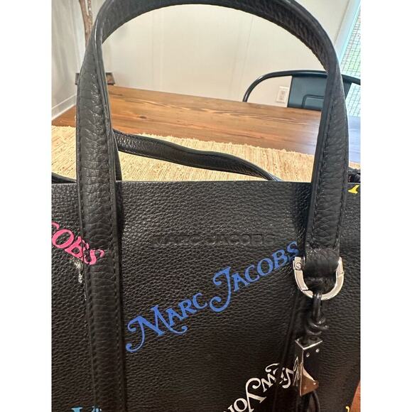 Marc Jacobs x New York Magazine The Mini Tag Leather Tote + Logo Shoulder Strap - Picture 7 of 16